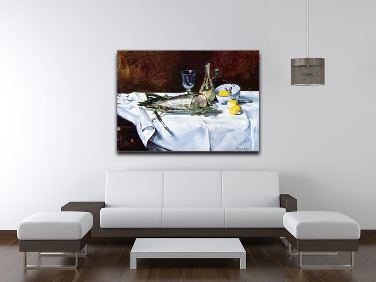 Still Life with Salmon by Manet Canvas Print or Poster - Canvas Art Rocks - 4