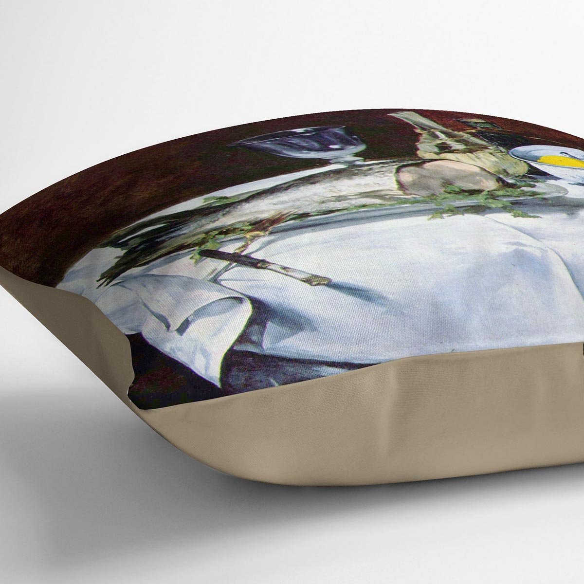 Still Life with Salmon by Manet Throw Pillow