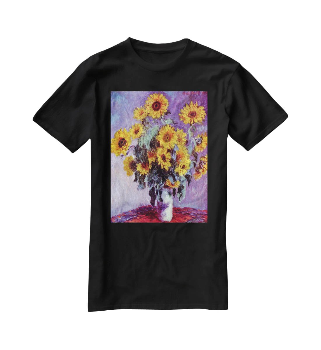 Still Life with Sunflowers by Monet T-Shirt - Canvas Art Rocks - 1