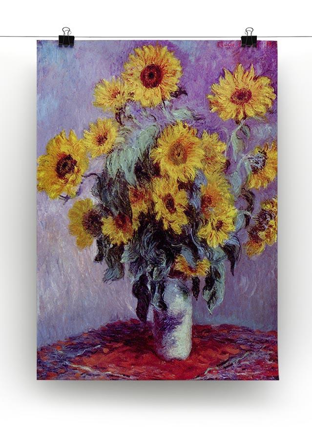 Still Life with Sunflowers by Monet Canvas Print & Poster - Canvas Art Rocks - 2