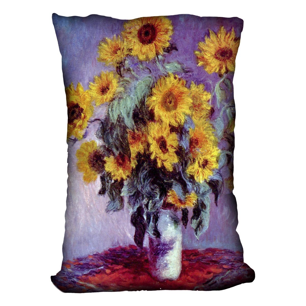 Still Life with Sunflowers by Monet Throw Pillow
