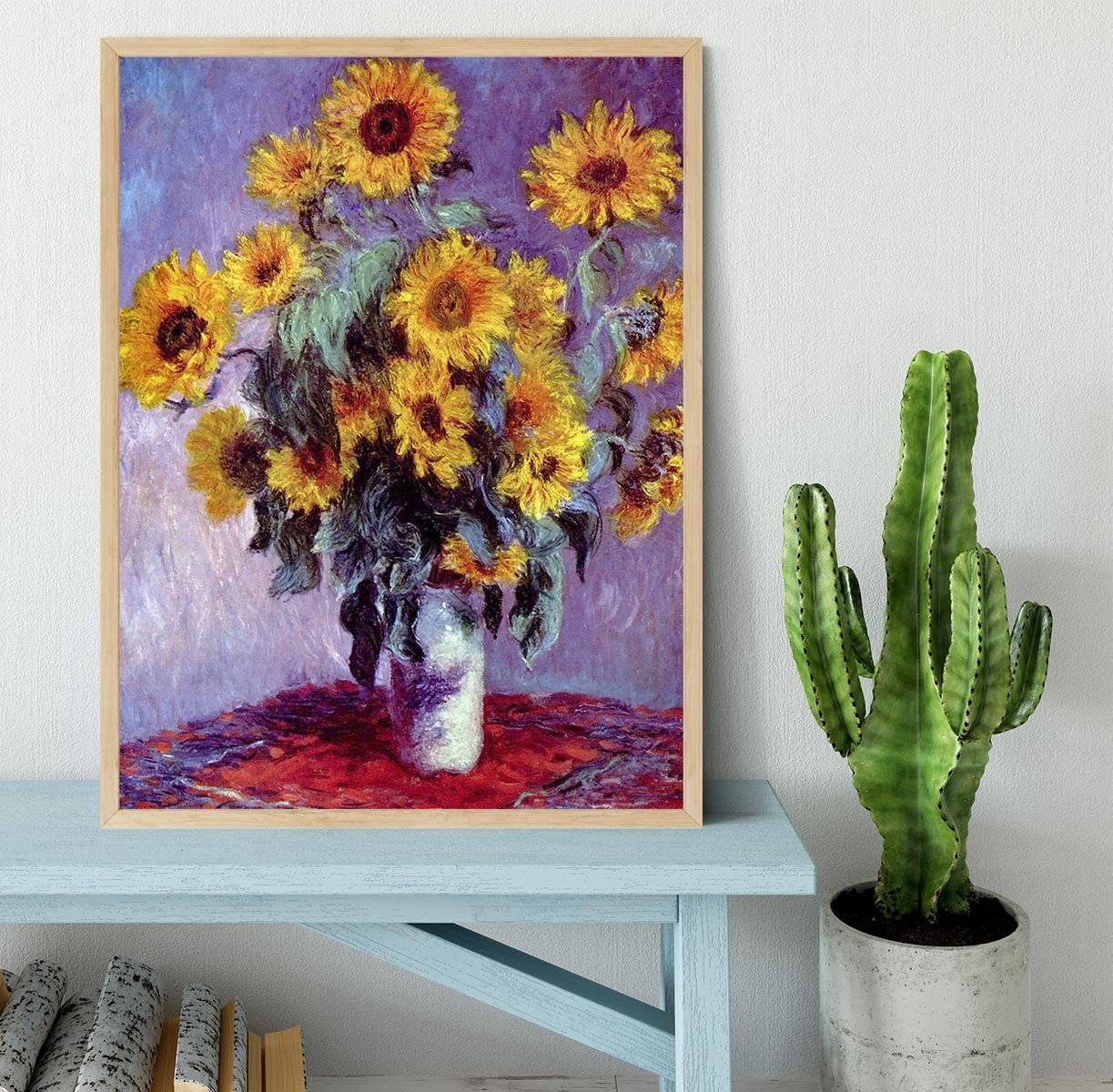 Still Life with Sunflowers by Monet Framed Print - Canvas Art Rocks - 4