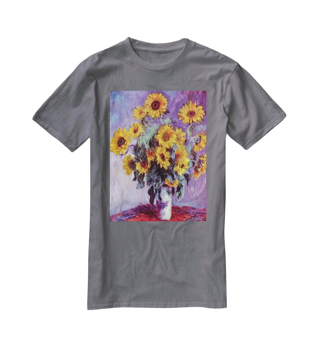 Still Life with Sunflowers by Monet T-Shirt - Canvas Art Rocks - 3