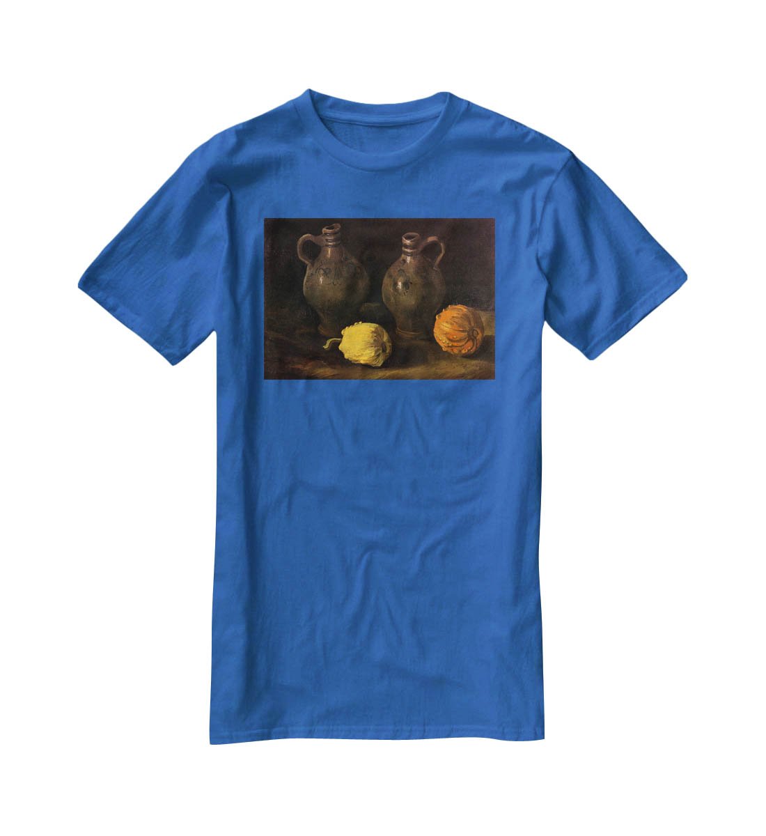 Still Life with Two Jars and Two Pumpkins by Van Gogh T-Shirt - Canvas Art Rocks - 2