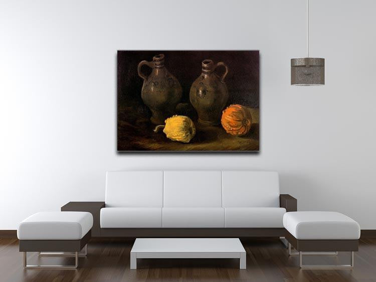 Still Life with Two Jars and Two Pumpkins by Van Gogh Canvas Print & Poster - Canvas Art Rocks - 4