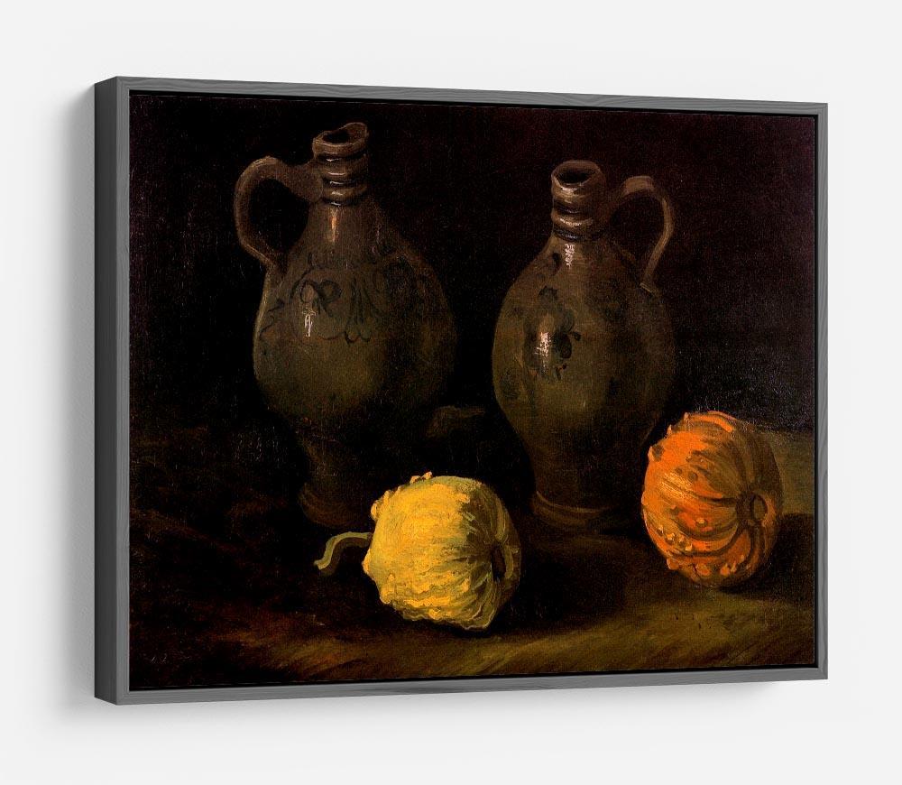Still Life with Two Jars and Two Pumpkins by Van Gogh HD Metal Print