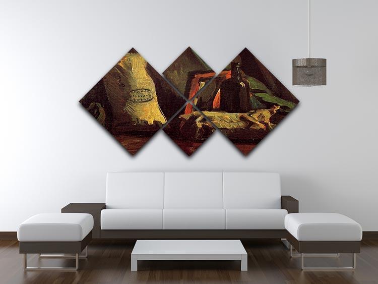 Still Life with Two Sacks and a Bottl by Van Gogh 4 Square Multi Panel Canvas - Canvas Art Rocks - 3