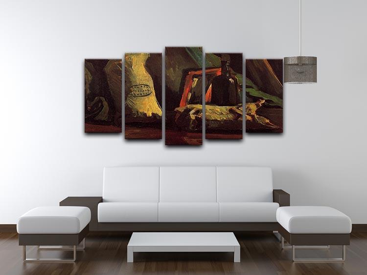 Still Life with Two Sacks and a Bottl by Van Gogh 5 Split Panel Canvas - Canvas Art Rocks - 3