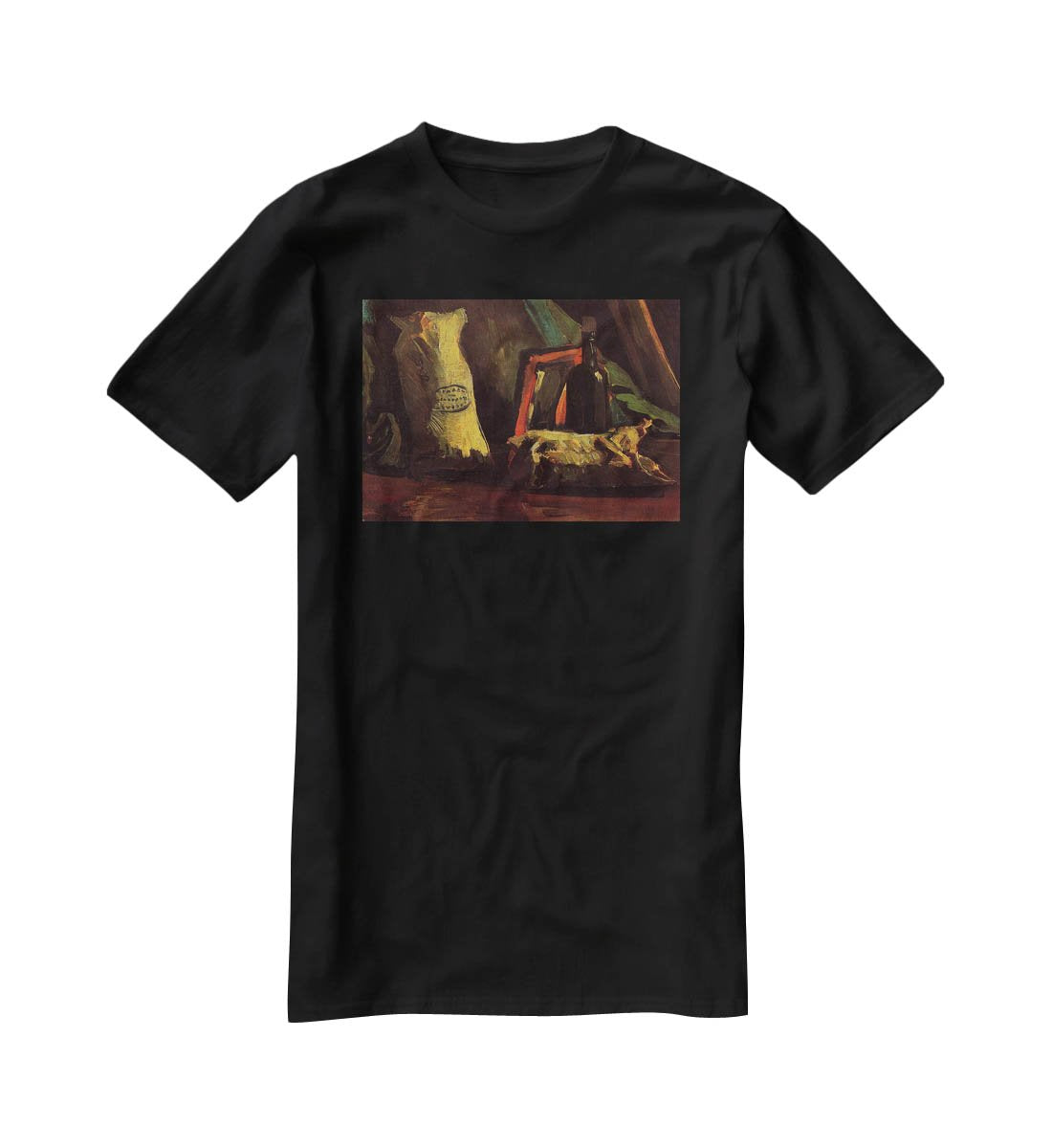 Still Life with Two Sacks and a Bottl by Van Gogh T-Shirt - Canvas Art Rocks - 1