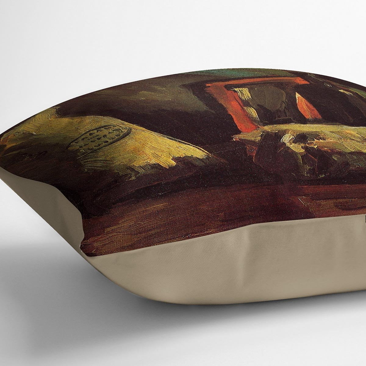 Still Life with Two Sacks and a Bottl by Van Gogh Throw Pillow