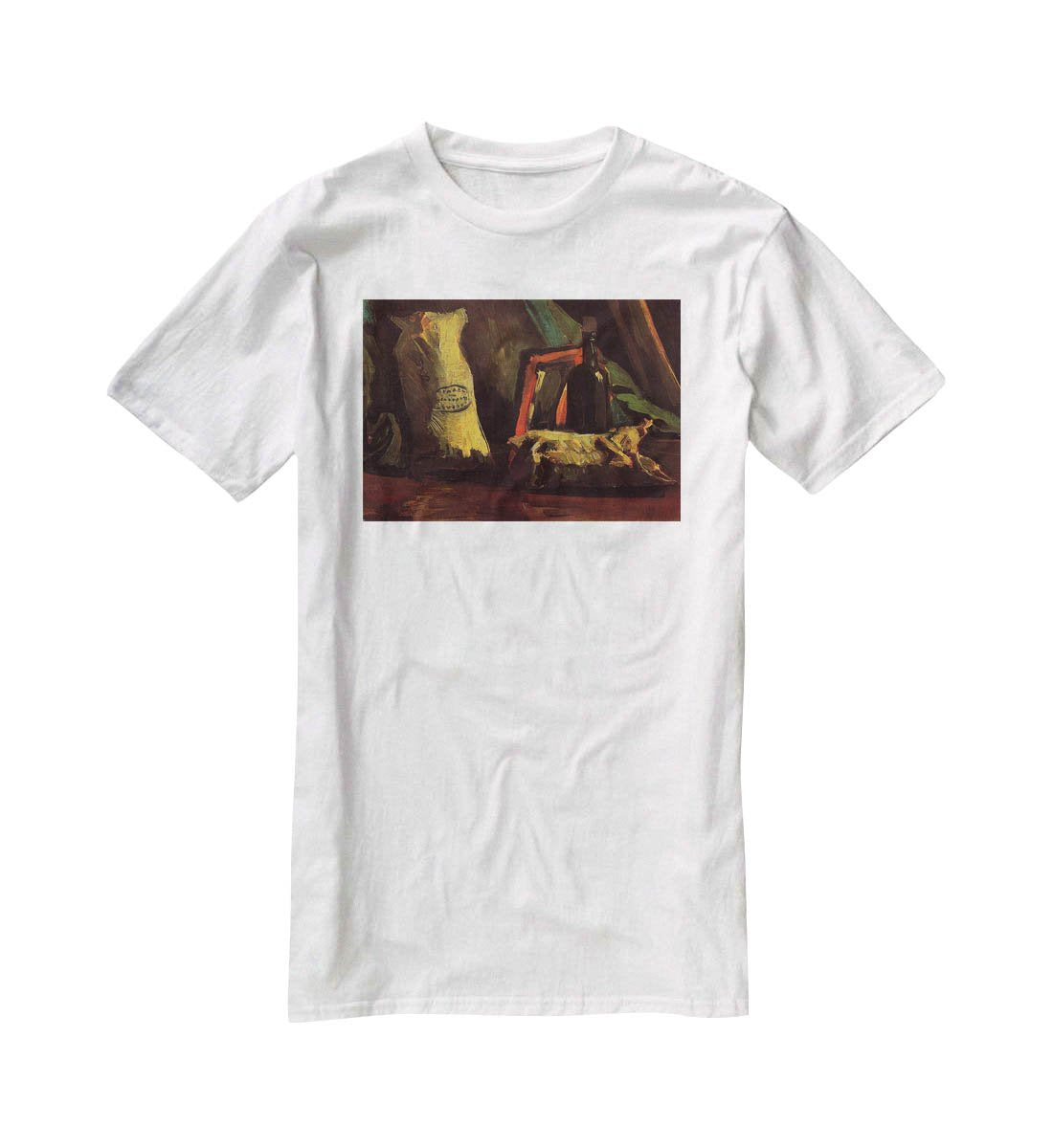 Still Life with Two Sacks and a Bottl by Van Gogh T-Shirt - Canvas Art Rocks - 5