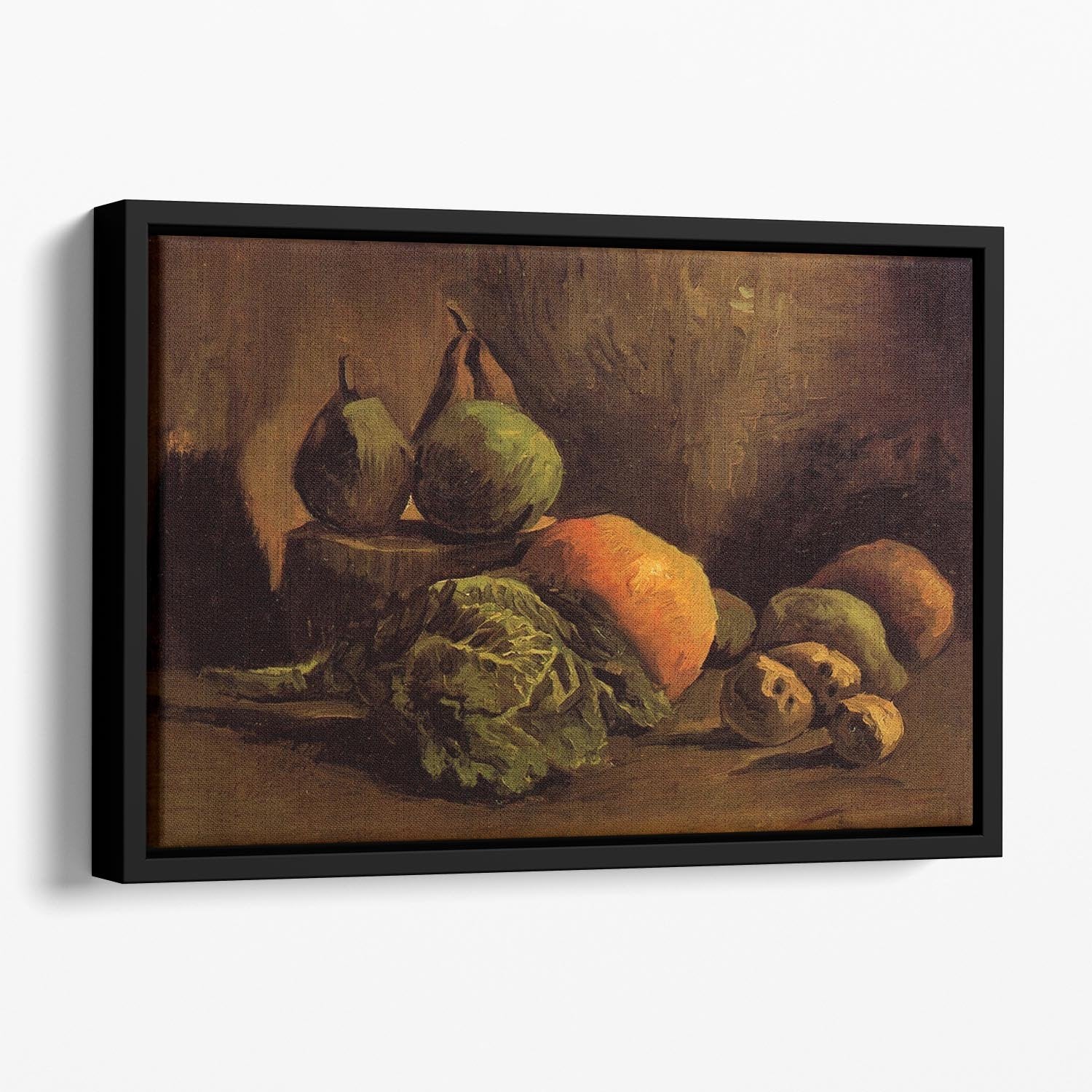 Still Life with Vegetables and Fruit by Van Gogh Floating Framed Canvas