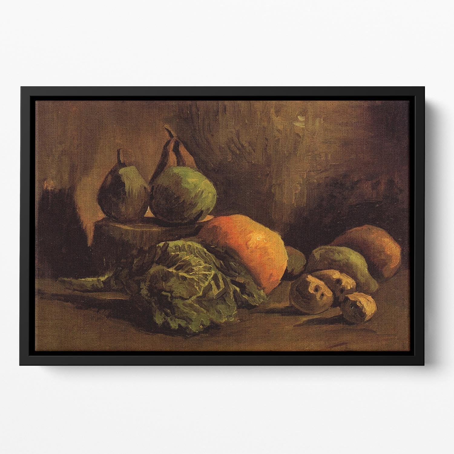 Still Life with Vegetables and Fruit by Van Gogh Floating Framed Canvas