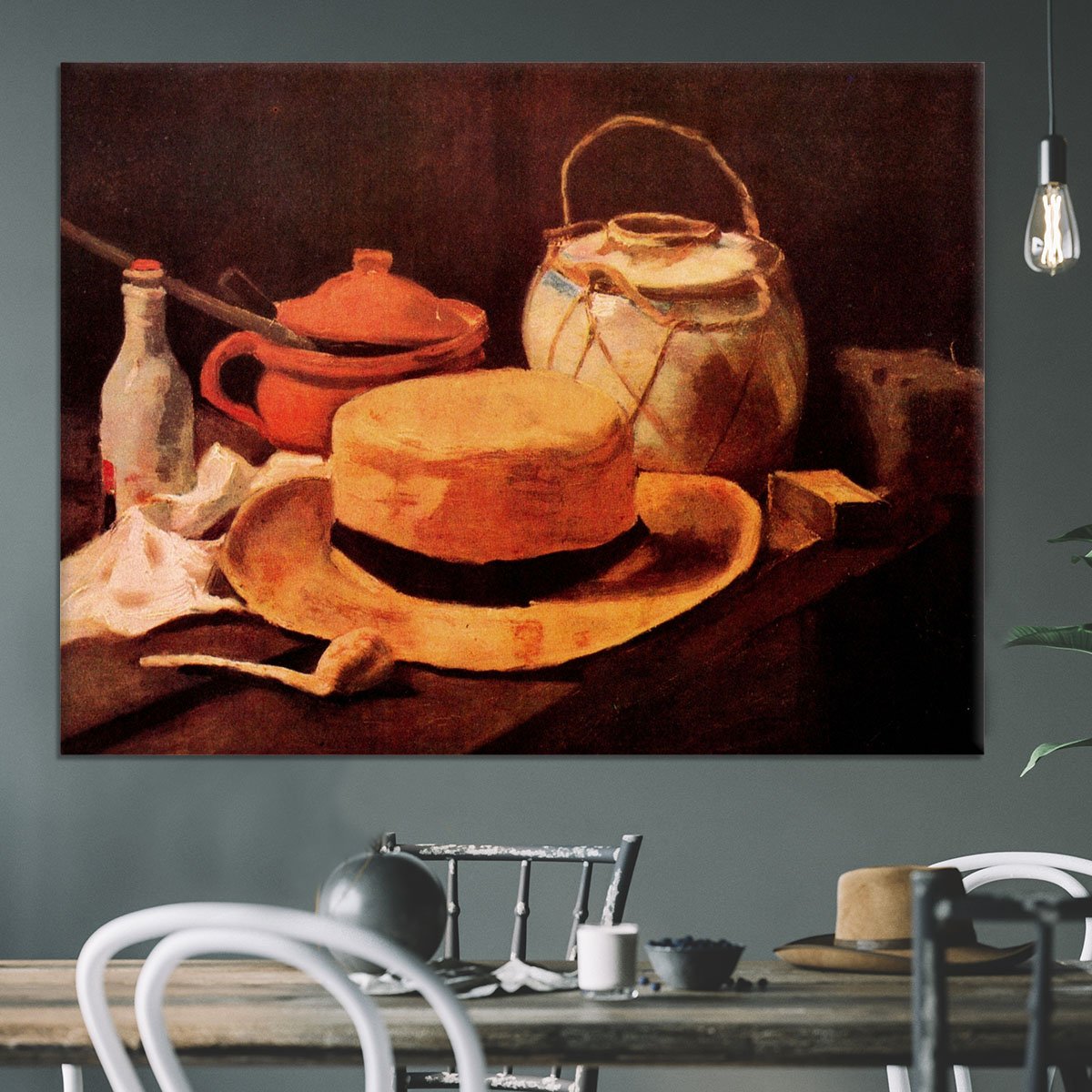 Still Life with Yellow Straw Hat by Van Gogh Canvas Print or Poster