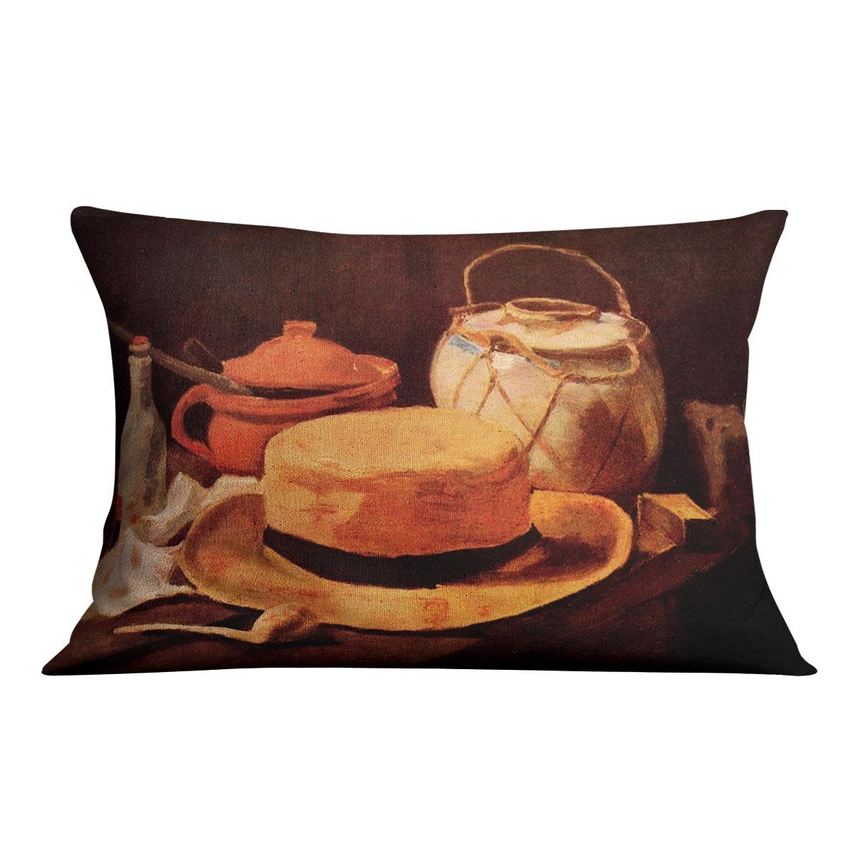 Still Life with Yellow Straw Hat by Van Gogh Throw Pillow