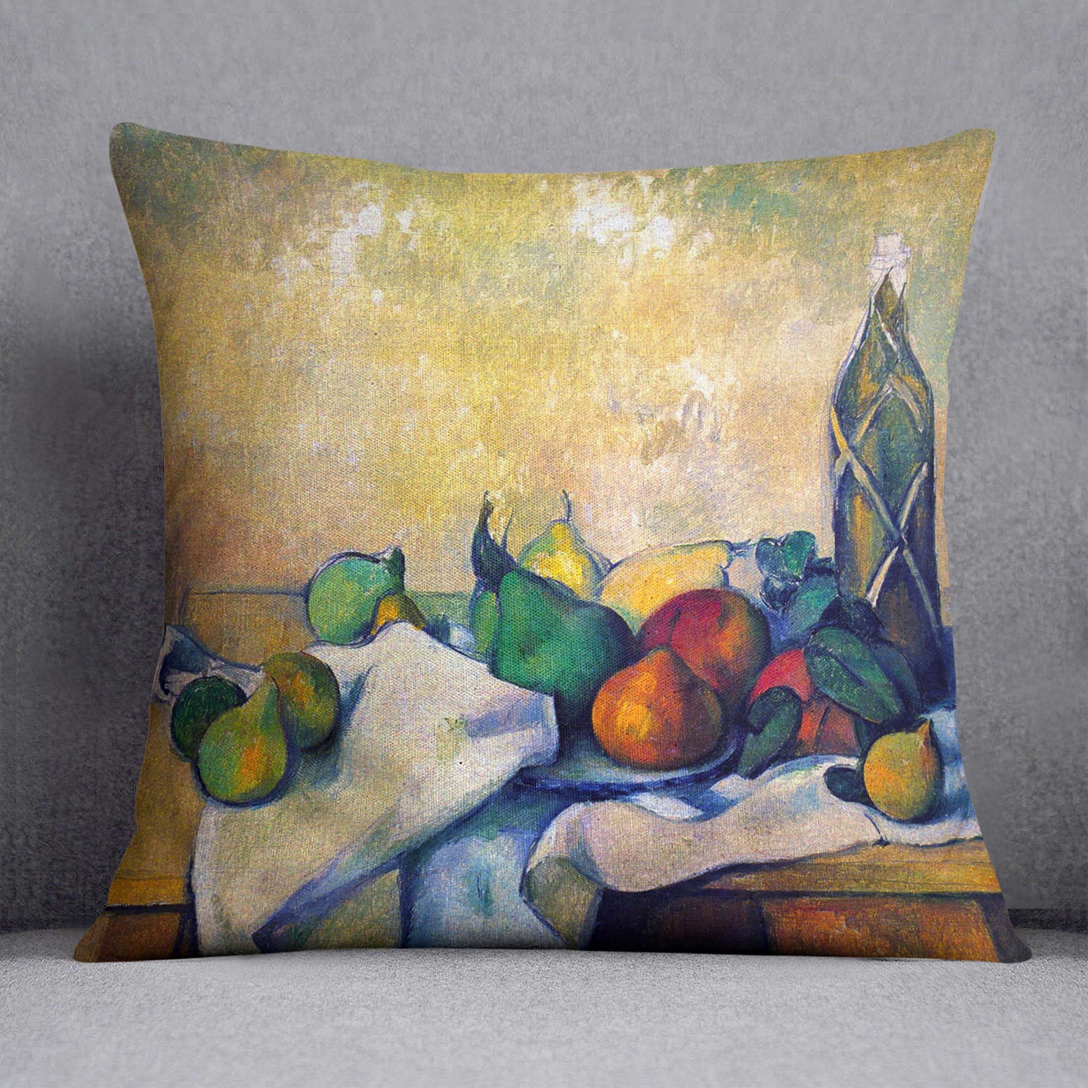 Still life Rum by Cezanne Cushion - Canvas Art Rocks - 1