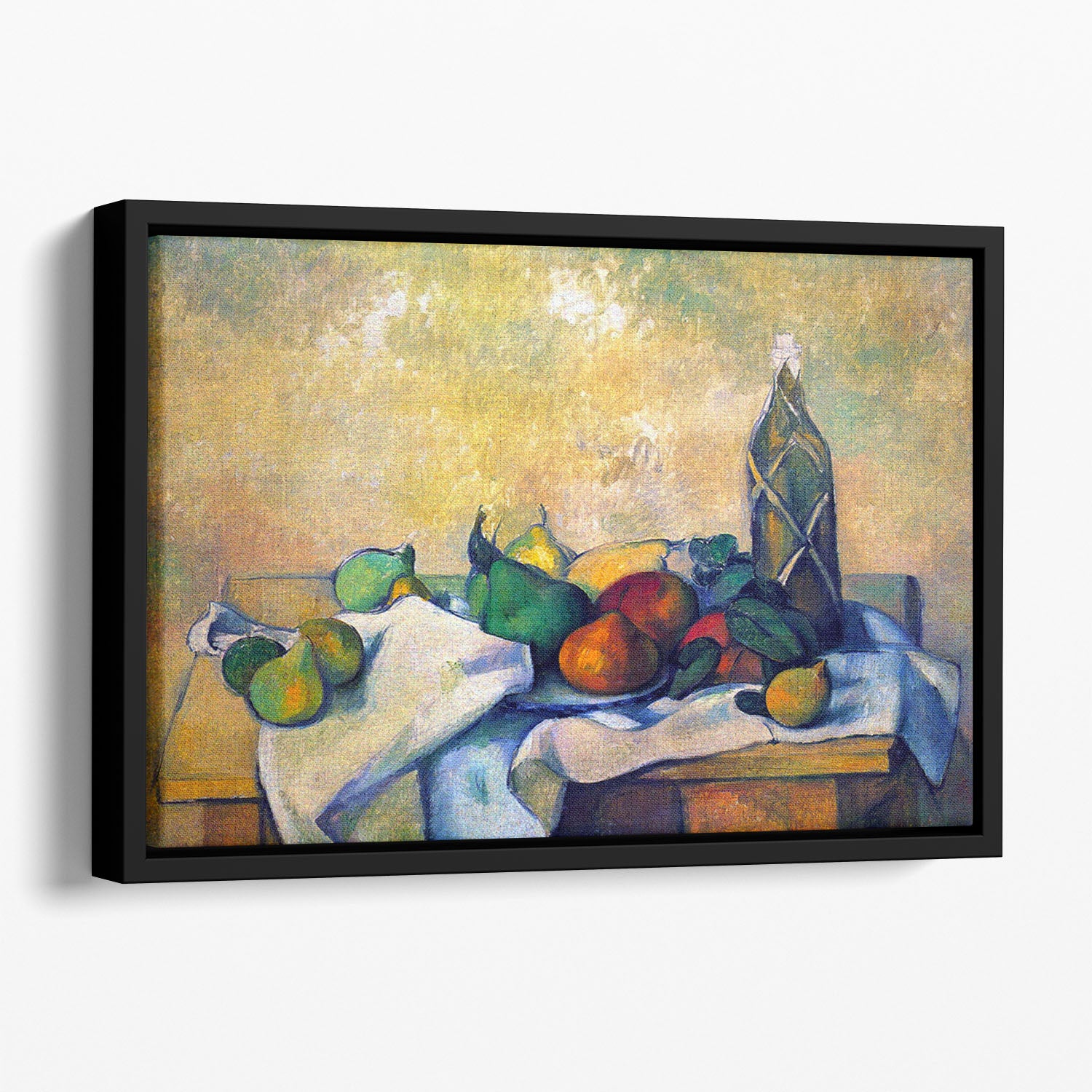 Still life Rum by Cezanne Floating Framed Canvas - Canvas Art Rocks - 1