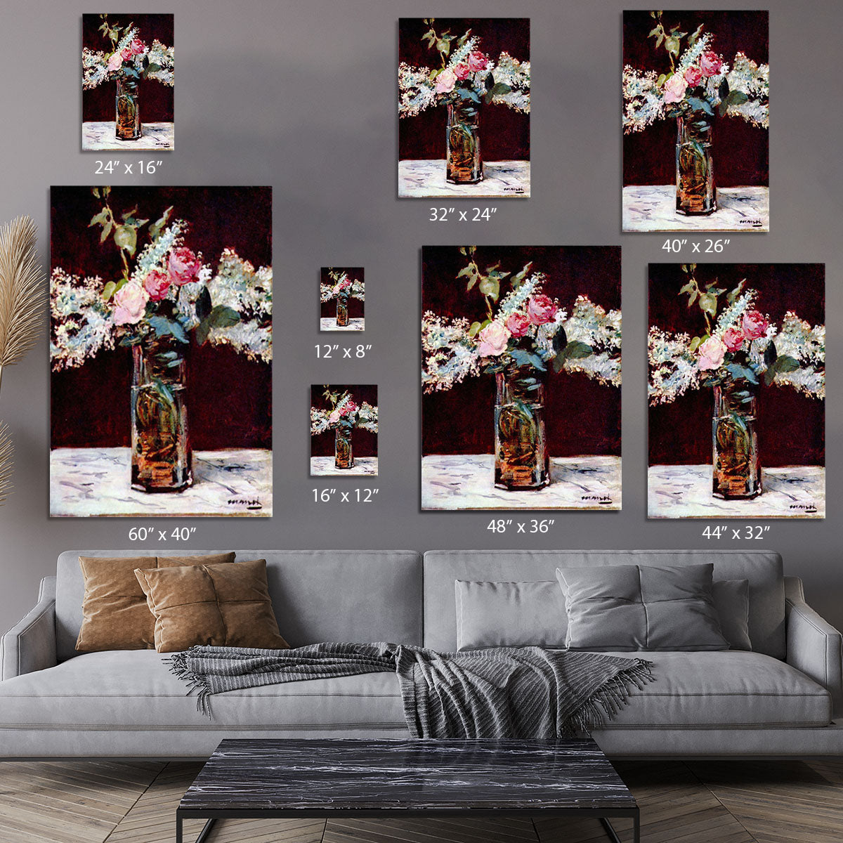 Still life lilac and roses by Manet Canvas Print or Poster - Canvas Art Rocks - 7