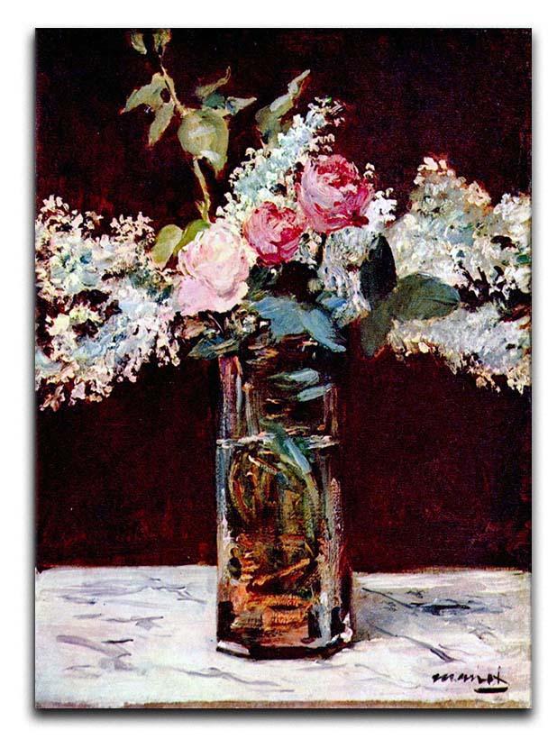 Still life lilac and roses by Manet Canvas Print or Poster  - Canvas Art Rocks - 1