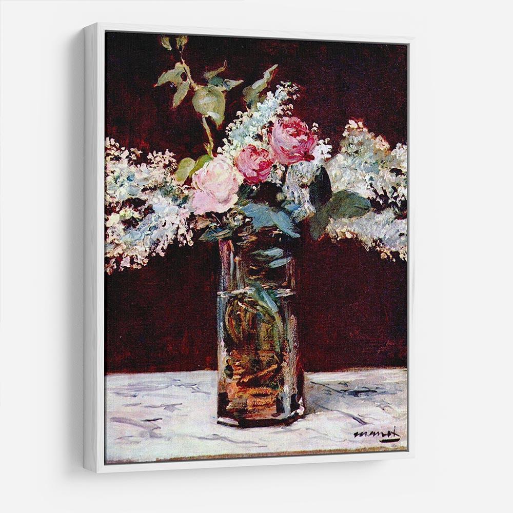 Still life lilac and roses by Manet HD Metal Print