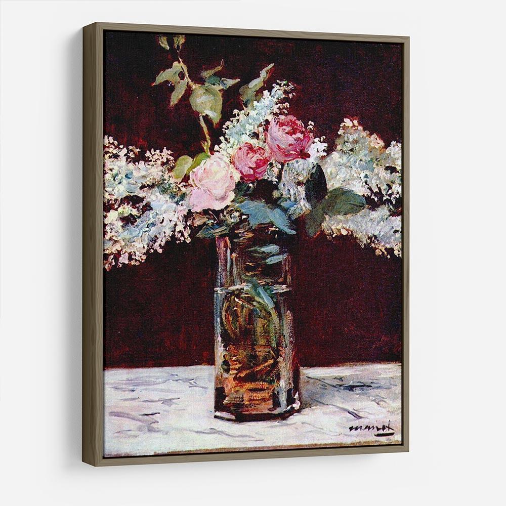 Still life lilac and roses by Manet HD Metal Print