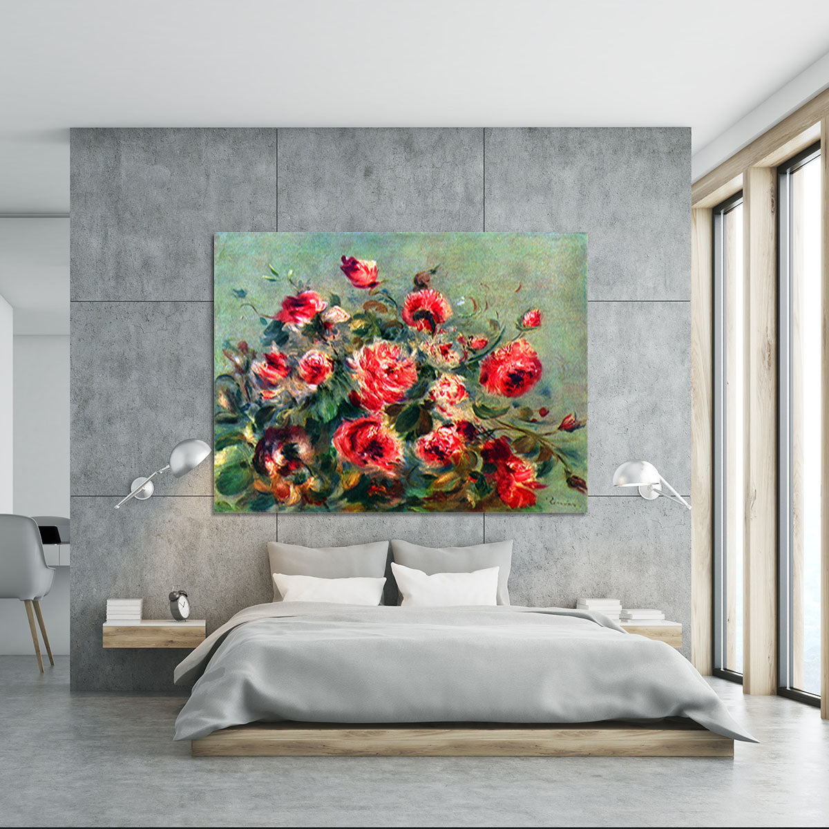 Still life roses of Vargemont by Renoir Canvas Print or Poster - Canvas Art Rocks - 5