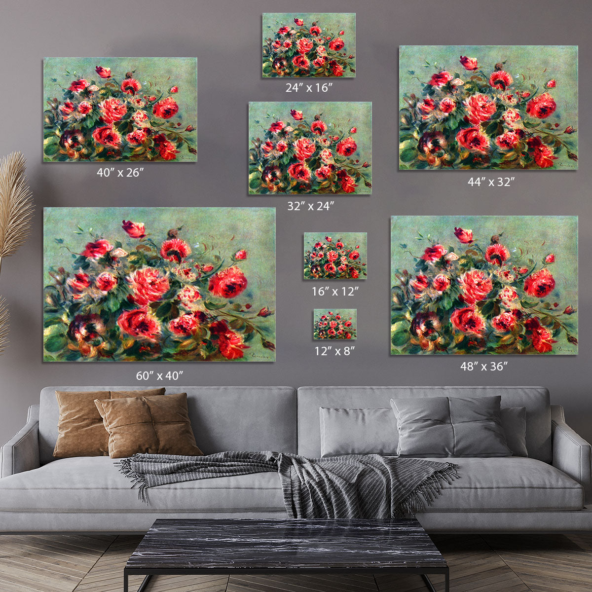 Still life roses of Vargemont by Renoir Canvas Print or Poster - Canvas Art Rocks - 7