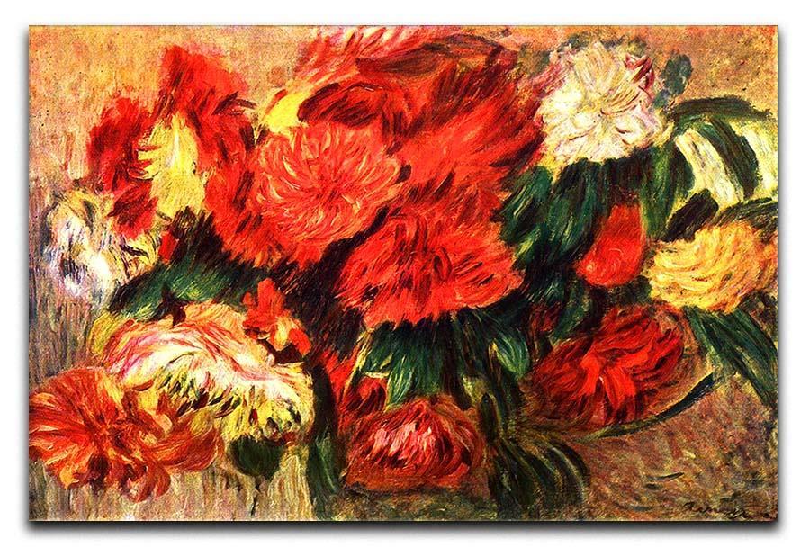Still life with Chrysanthemums by Renoir Canvas Print or Poster  - Canvas Art Rocks - 1