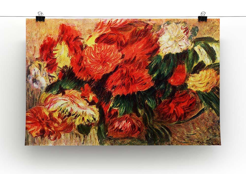 Still life with Chrysanthemums by Renoir Canvas Print or Poster - Canvas Art Rocks - 2
