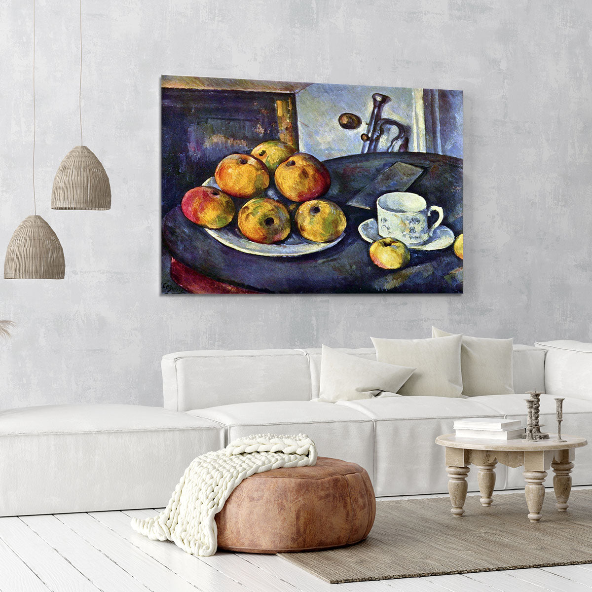Still life with a bottle and apple cart by Cezanne Canvas Print or Poster - Canvas Art Rocks - 6