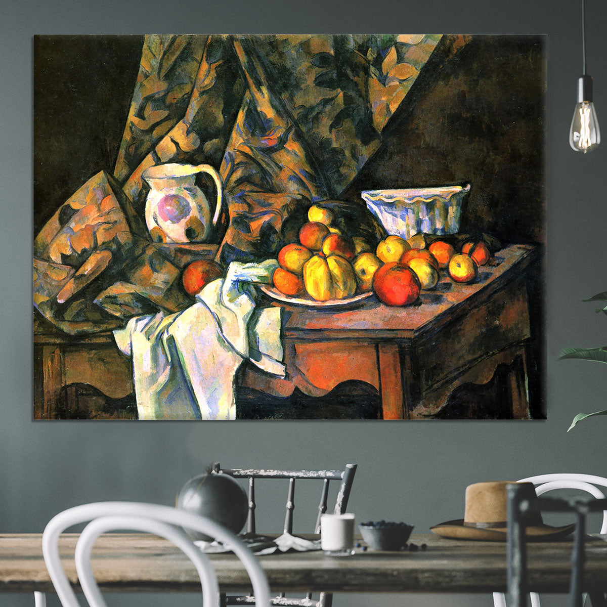 Still life with apples and peaches by Cezanne Canvas Print or Poster - Canvas Art Rocks - 3