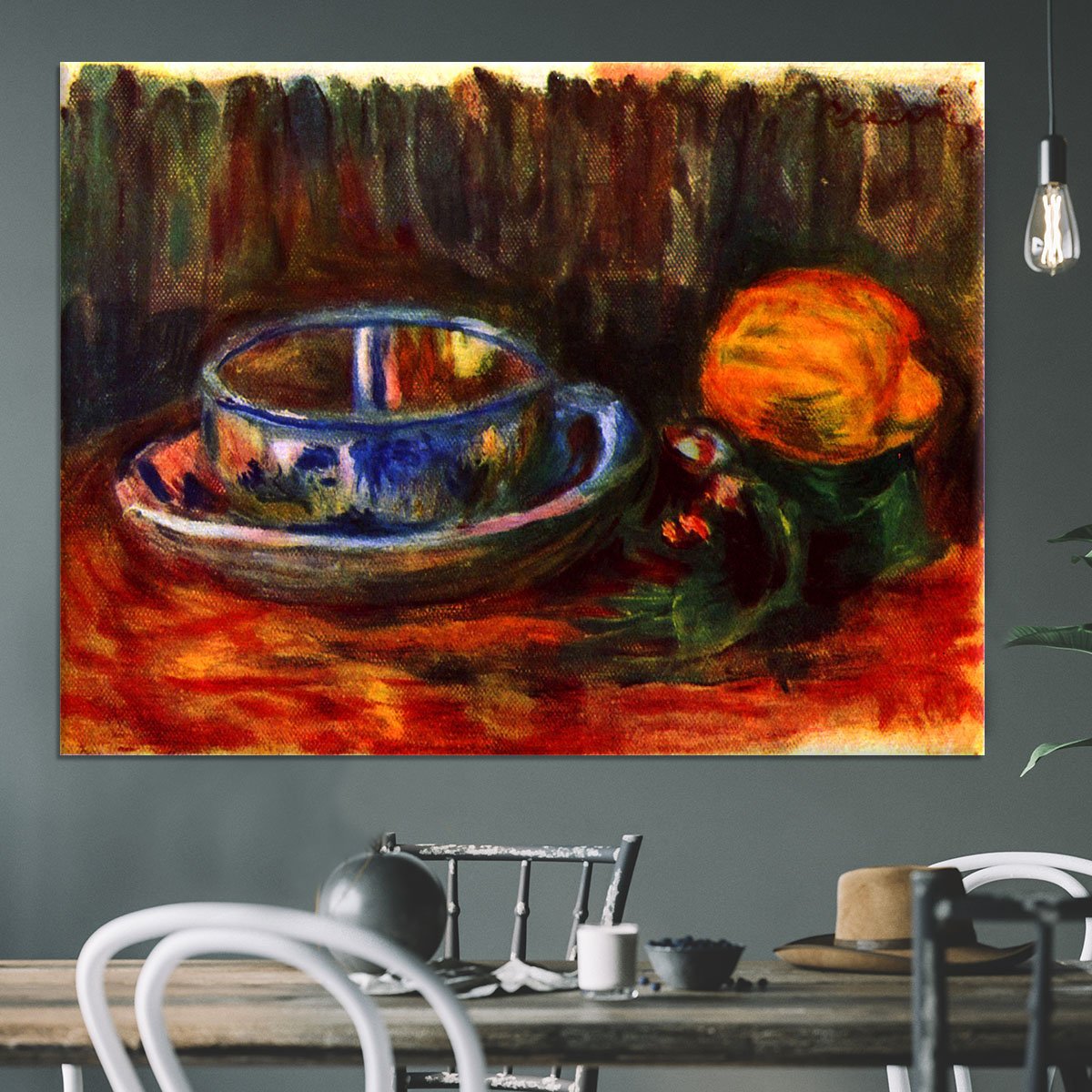 Still life with cup by Renoir Canvas Print or Poster