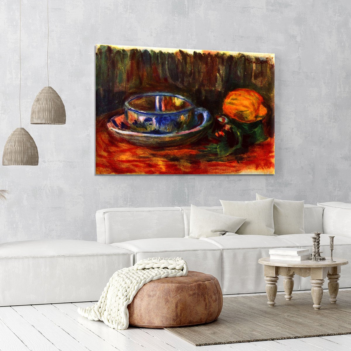 Still life with cup by Renoir Canvas Print or Poster