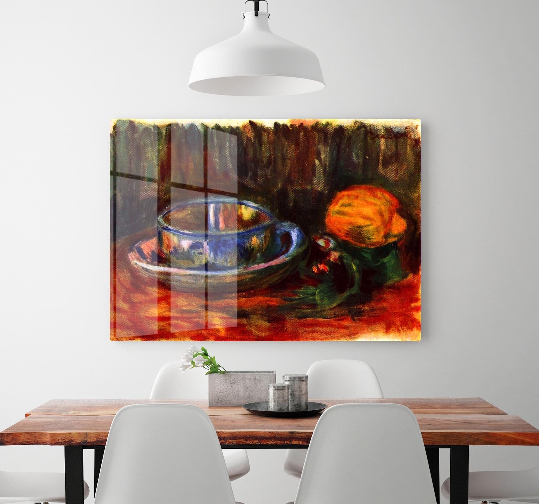 Still life with cup by Renoir HD Metal Print