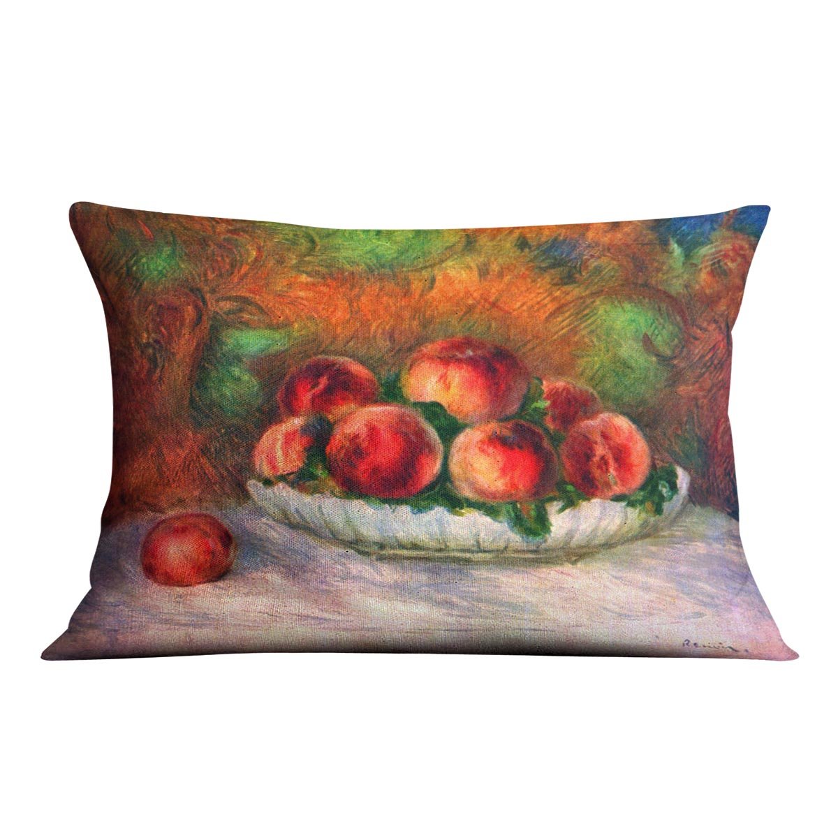 Still life with fruits by Renoir Throw Pillow
