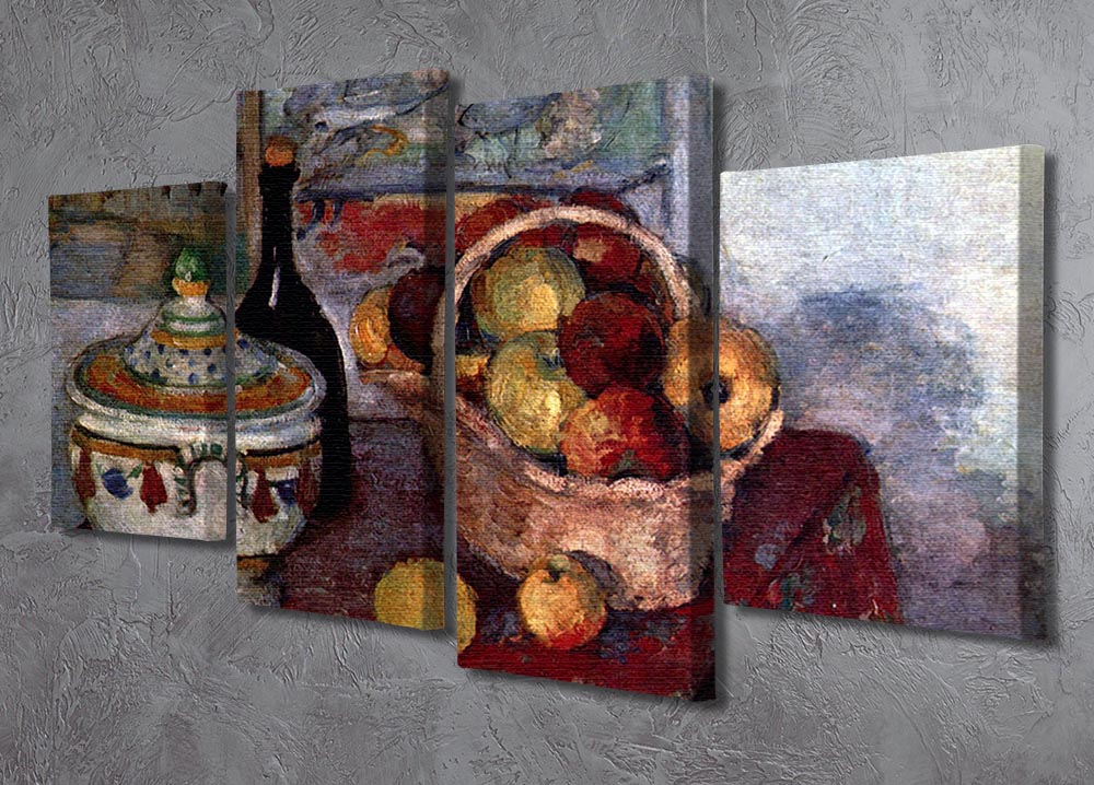 Still life with soup tureen by Cezanne 4 Split Panel Canvas - Canvas Art Rocks - 2