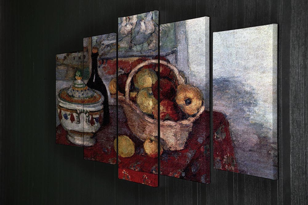 Still life with soup tureen by Cezanne 5 Split Panel Canvas - Canvas Art Rocks - 2