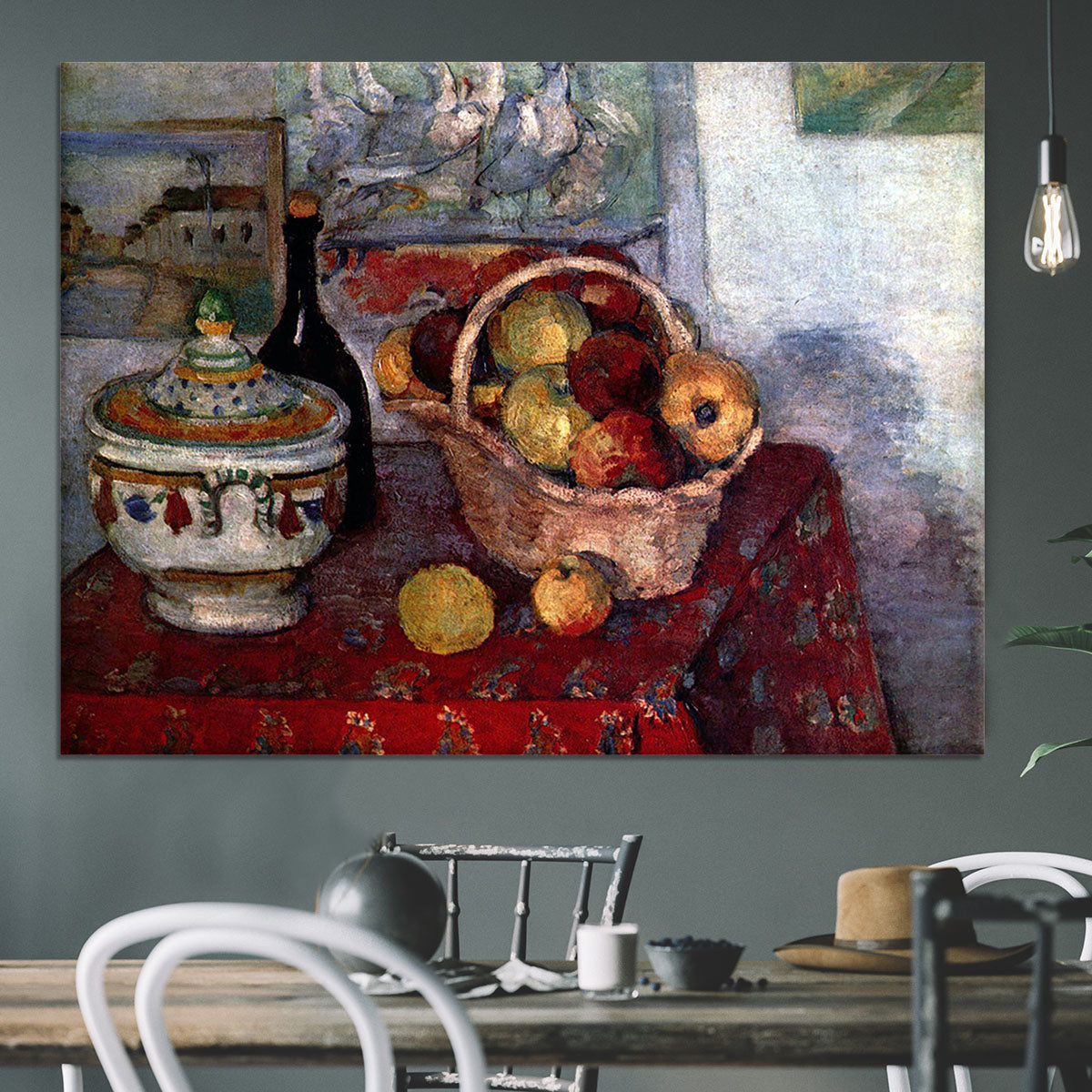 Still life with soup tureen by Cezanne Canvas Print or Poster - Canvas Art Rocks - 3