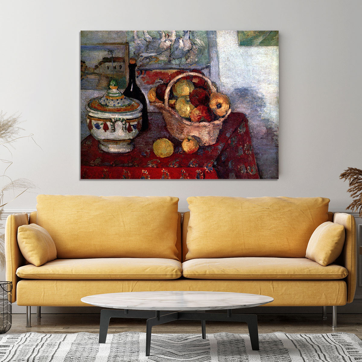 Still life with soup tureen by Cezanne Canvas Print or Poster - Canvas Art Rocks - 4