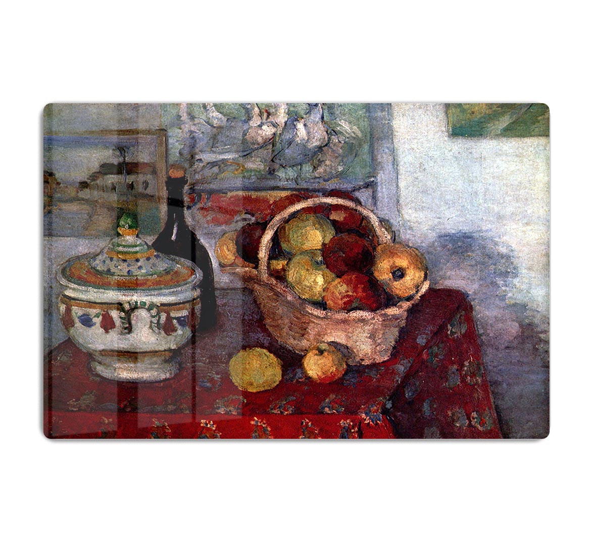 Still life with soup tureen by Cezanne Acrylic Block - Canvas Art Rocks - 1