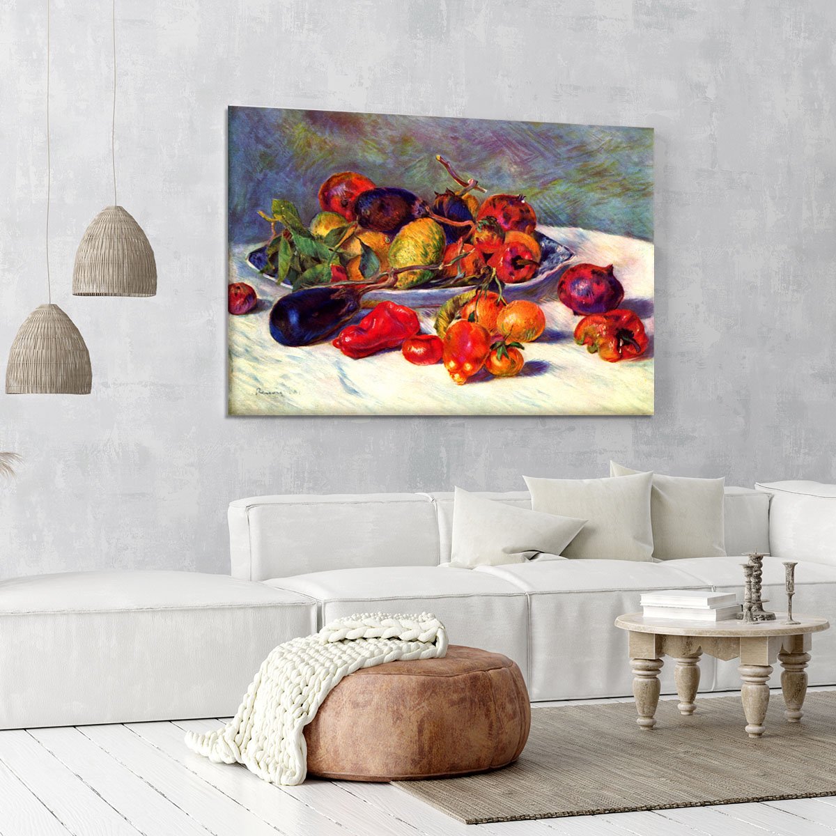 Still life with tropical fruits by Renoir Canvas Print or Poster