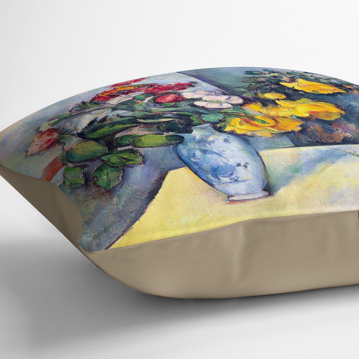 Still lifes flowers in a vase by Cezanne Cushion - Canvas Art Rocks - 2