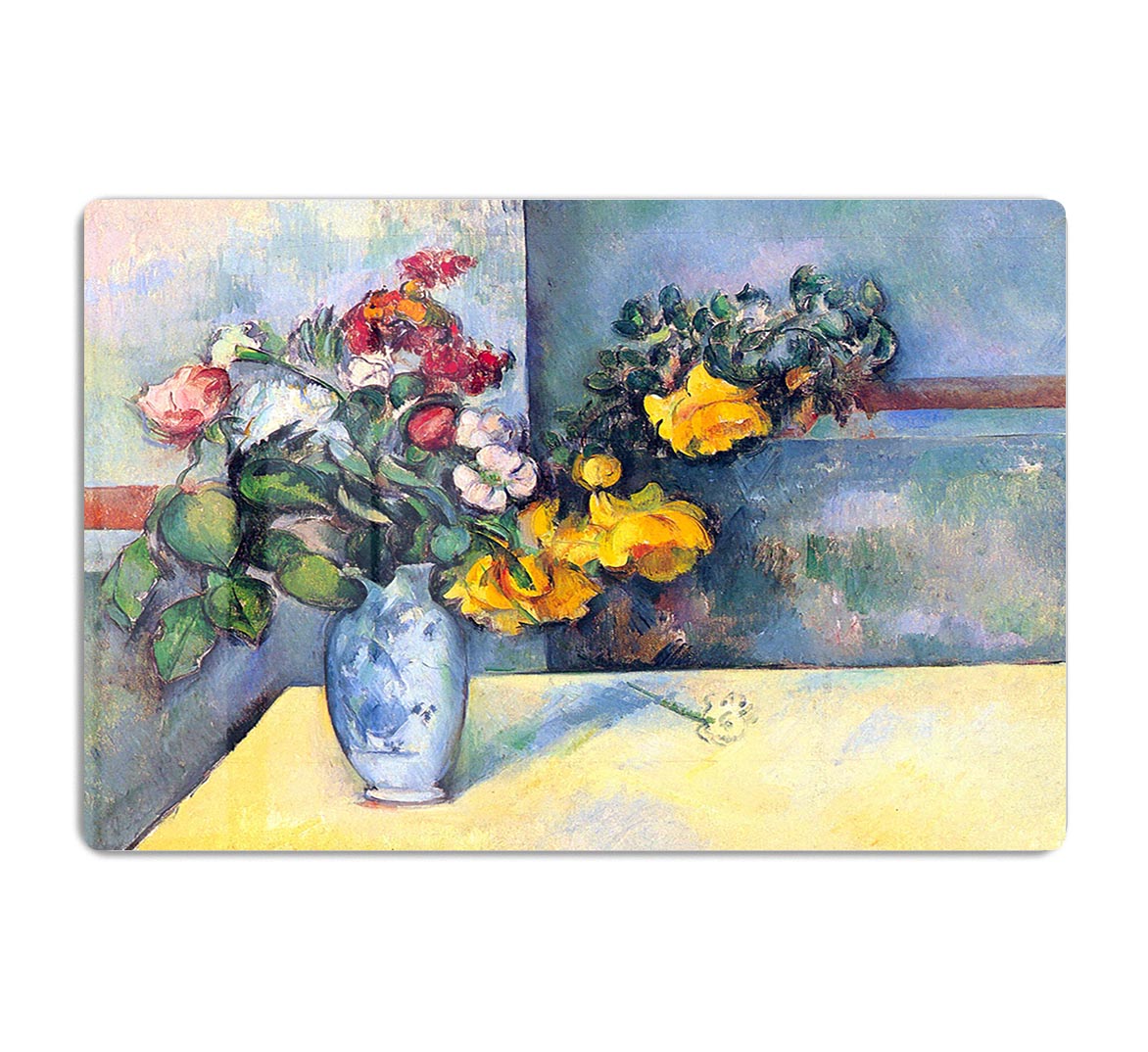 Still lifes flowers in a vase by Cezanne Acrylic Block - Canvas Art Rocks - 1