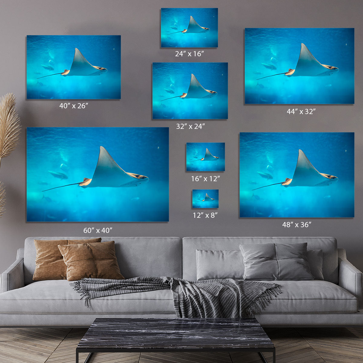 Stingray in the aquarium Canvas Print or Poster - Canvas Art Rocks - 7