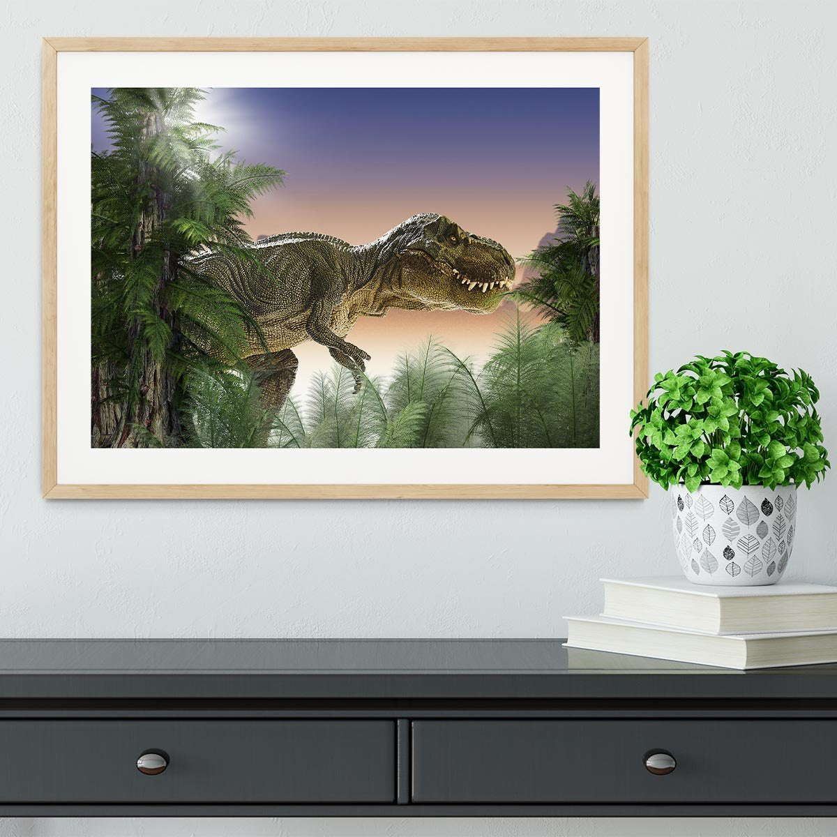 Stock Photo dinosaur Framed Print - Canvas Art Rocks - 3