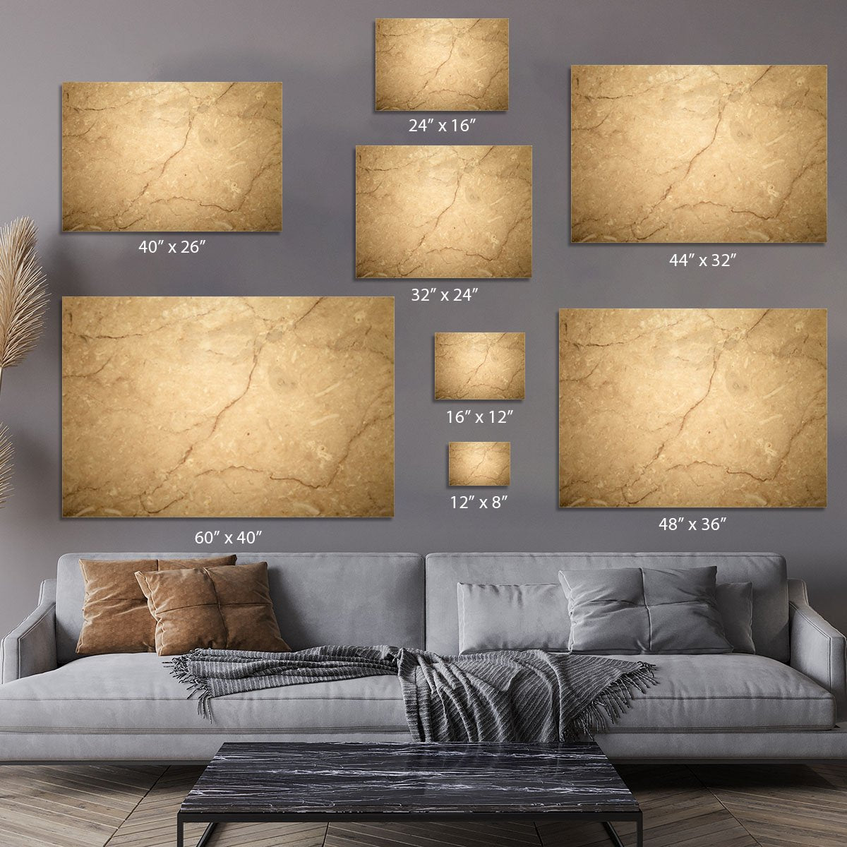 Stone Background Canvas Print or Poster