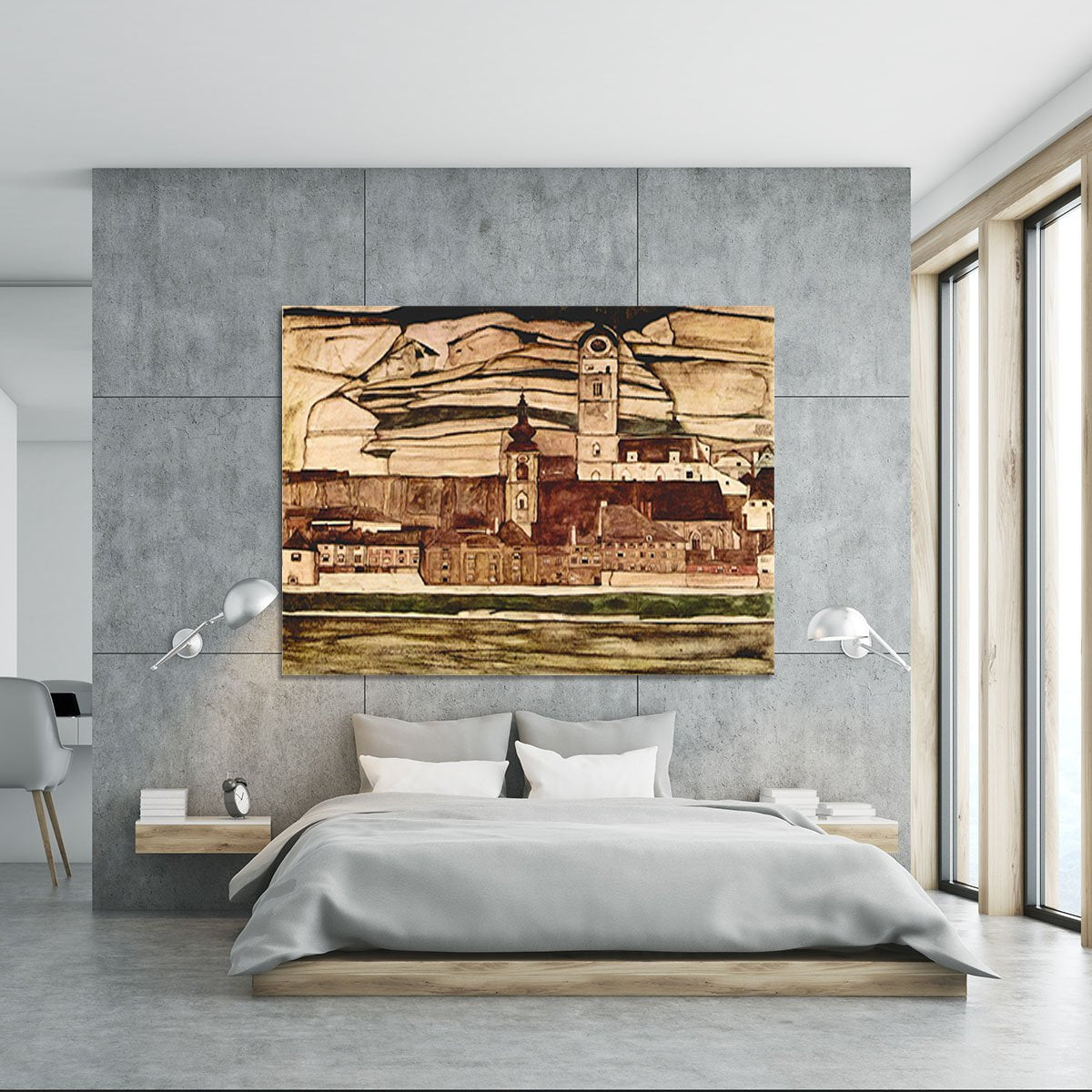 Stone on the Danube II by Egon Schiele Canvas Print or Poster