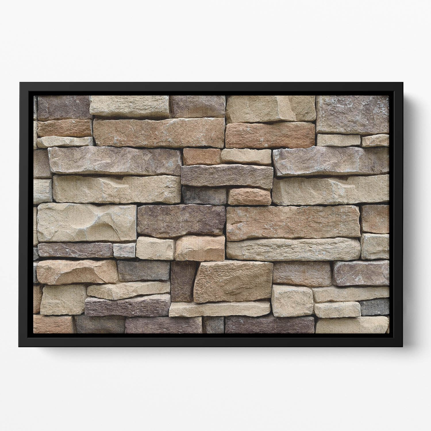 Stone wall texture Floating Framed Canvas