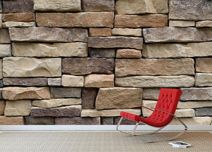 Stone wall texture Wall Mural Wallpaper - Canvas Art Rocks - 2