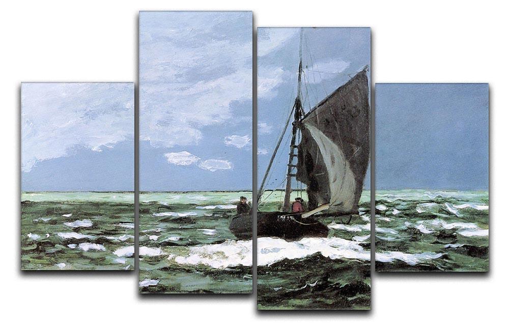 Storm by Monet 4 Split Panel Canvas  - Canvas Art Rocks - 1
